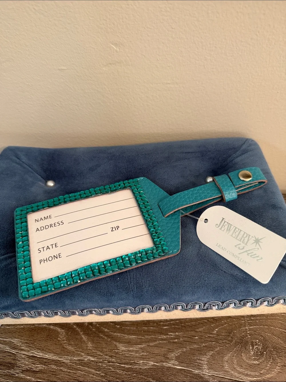 Teal Luggage Tag & ID Holder